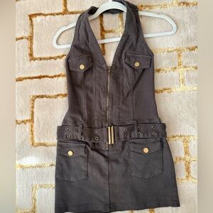 Halter Dress with Belt